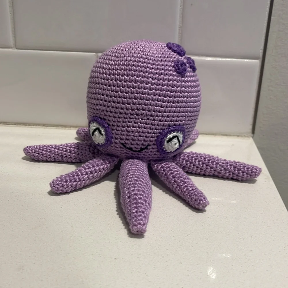 Hand Crafted Octopus 🐙 Amigurumi Crochet Doll Toy Figure Ocean Sea Water - Picture 4 of 12